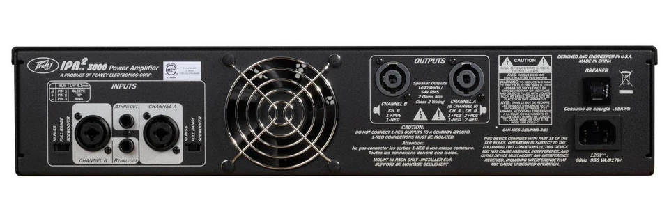 Peavey IPR 2 3000 2-Channel Lightweight 3000W Power Amplifier - Image 3 of 4