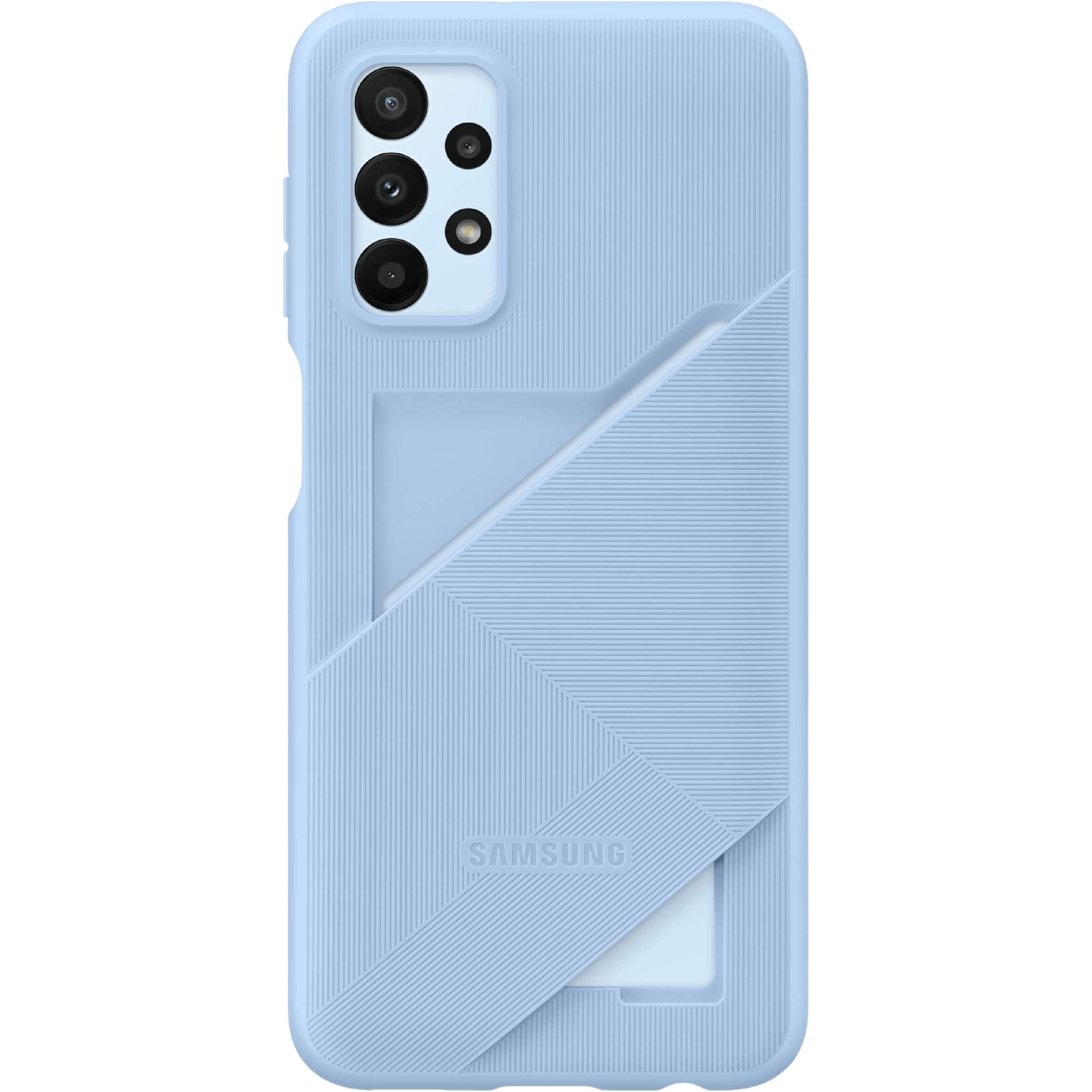 Samsung Card Slot Cover custodia con tasca per tessere per Galaxy A23 5G Azzu...