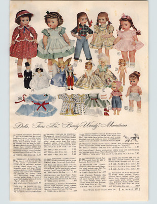 1955 PAPER AD Horsman Cindy Strutter Doll Terri Lee Bendy Wendy Ideal Magic Lips