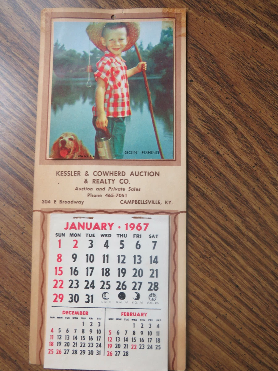 Three Small 12-Month Calendars 1955, 1967 & 1967 All In Great Condition |  eBay