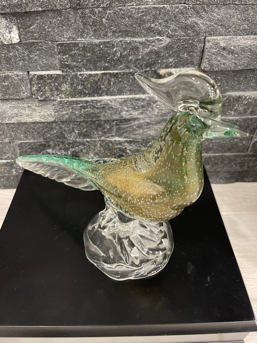 Murano Glass Bird Archimede Seguso ムラーノ MURANO, Italy - Archimede Seguso - Rare Bianco Nero White