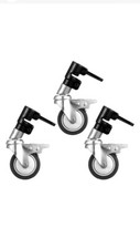 Professional Swivel Caster for Heavy Duty C Stand Wheels Set 3 Packs Aluminum
