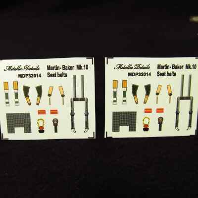 3D Decal Martin-Baker Mk.10 Seat Belts for Scale Model Aircraft Kit 1:32MDP32014
