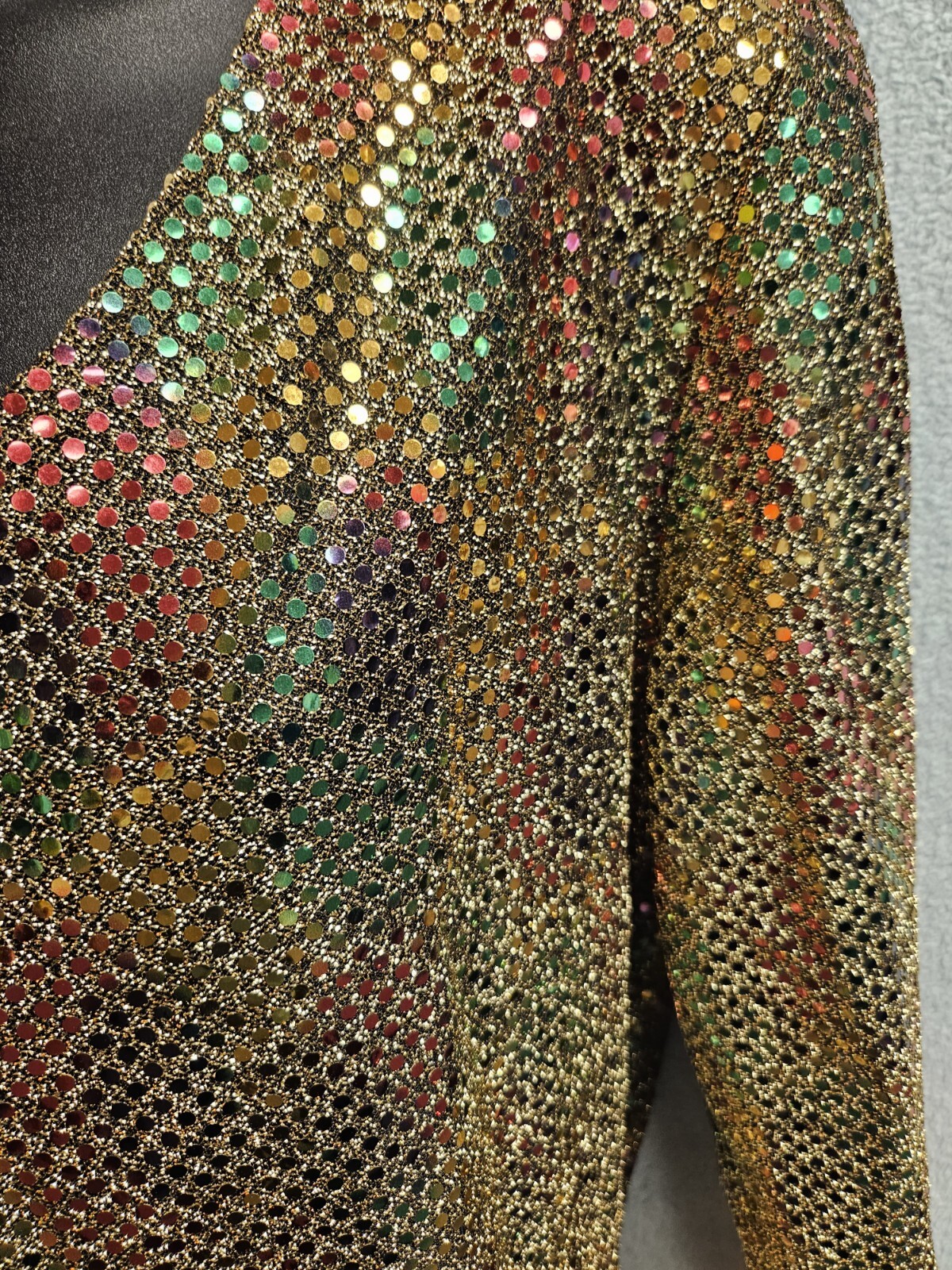 Another Time Metallic  Multicolor Sequin Button D… - image 3