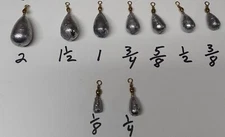 Bell Sinkers qty 100 you choose size 1/8 1/4 3/8 1/2 5/8 3/4 1 1-1/2 2 3 4  5