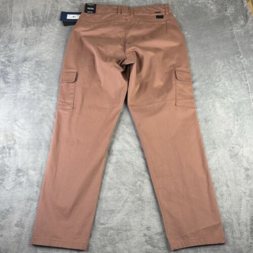 Kenneth Cole Cargo Pants Mens 32x30 Techni Cole Red Clay Tapered Fit New $79 - Picture 2 of 16