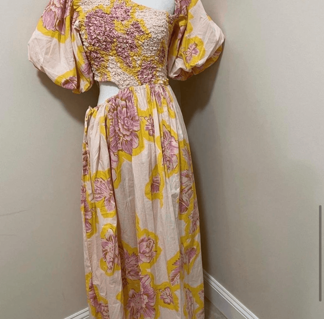 Free People Kalina Printed Midi Dress Size M | eBay