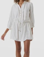 $240 Melissa Odabash Women's White "Scarlett" Cover-Up Dress Swimwear Size S