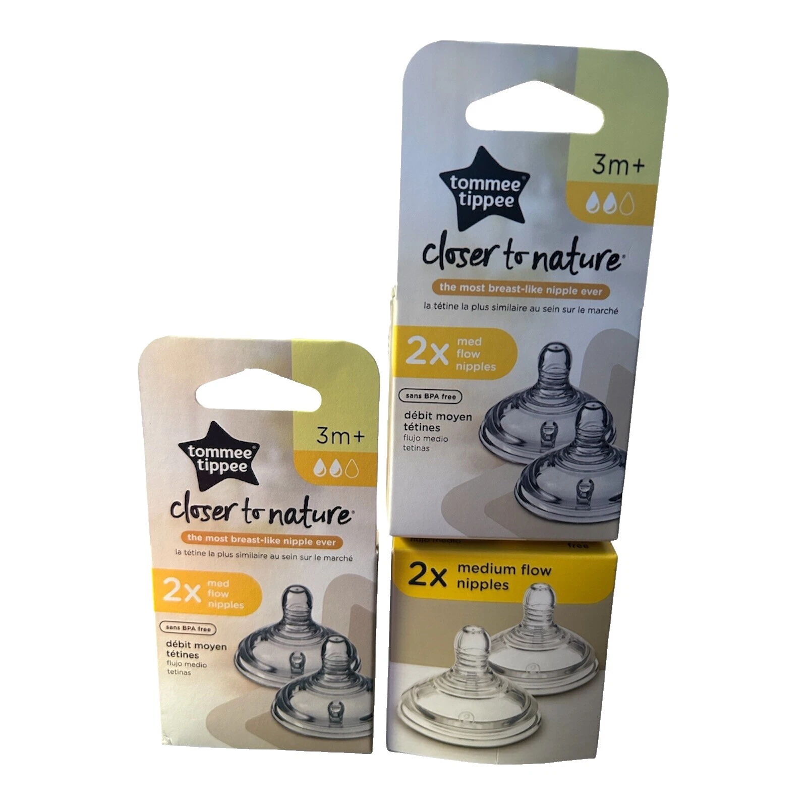 Tommee Tippee 3 Months Baby Bottle Nipples