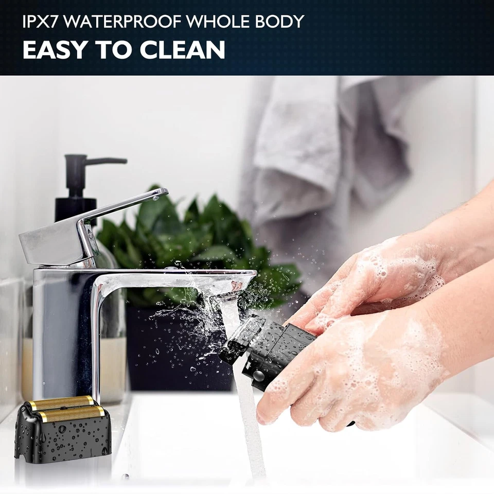 Electric Razor for Men, Beard Trimmer Face Double Foil Shaver ,Adjustable Speed - Image 3 of 4