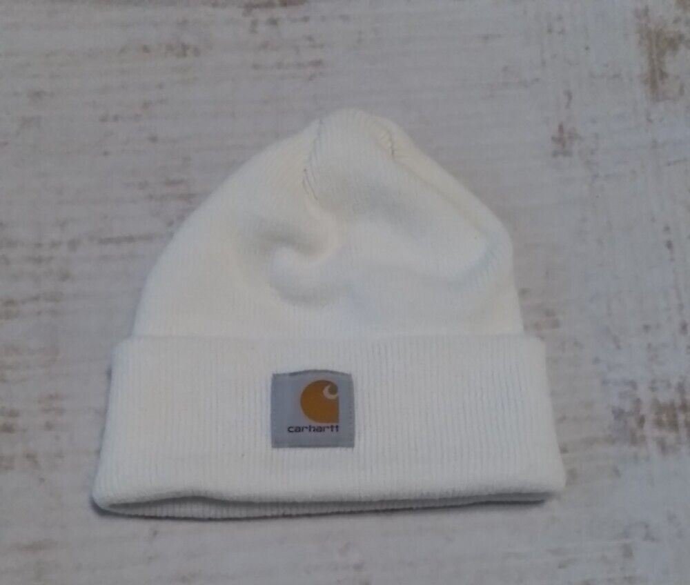 Carhartt Mens White Off-White Knit Beanie Hat One Size Fits Most Cap