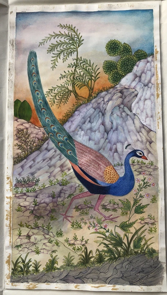Persian Miniature Style Painting ORIGINAL FINE ART / 17x9 - Image 2 of 4