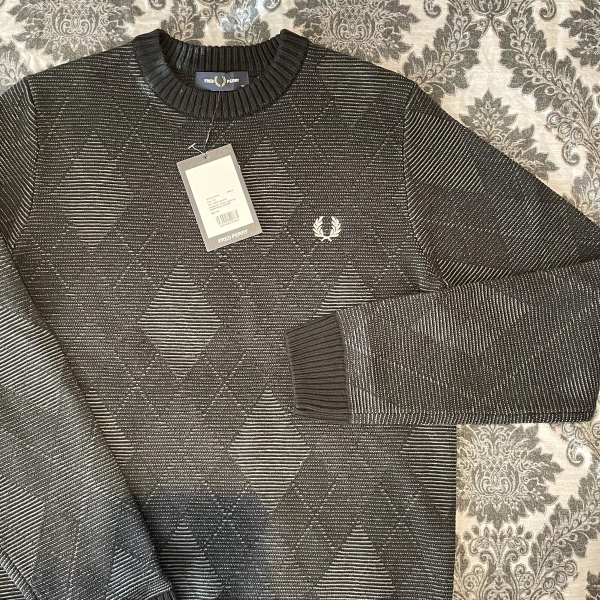 Fred perry x thames shop argyle cardigan