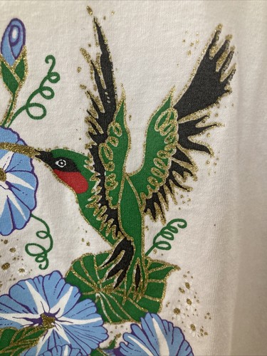 Vintage Colorful Xl Hummingbird Shirt On Best FOL Tag. Single Stitch Animal Prin - Picture 3 of 16