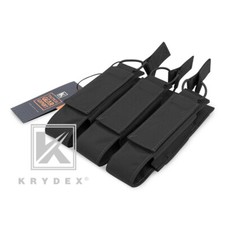KRYDEX Triple Open Top Magazine Pouch Tactical Mag Carrier Holder MOLLE Black