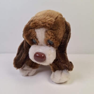 Vintage Baxter the Bashful Basset Hound Plush Dog, Russ Berrie, 7 