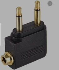 3 pc Audio Airplane Adapter Dual 3.5mm Male to 3.5mm Female Airline Flight