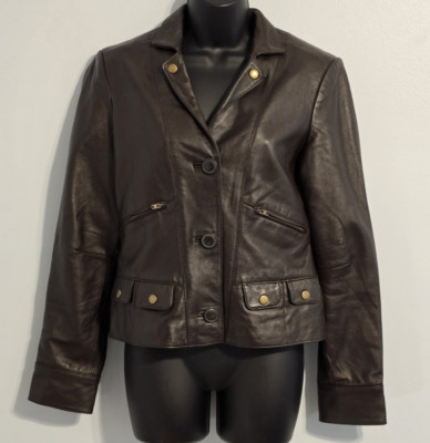 Metro 7 Women's Chocolate Brown Soft Leather Size 4 Rich Mom City Classy Pockets