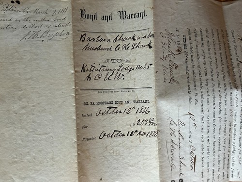 1880s Mortgage Bond Warrant Certificate AOUW Ancient Order United Workmen - Picture 12 of 23