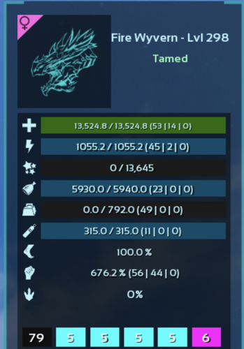 ARK Survival Ascended PvE PC/XBOX/PS5 Top Stats Galaxy Fire Wyvern 676m (Drache) - Bild 6 von 17
