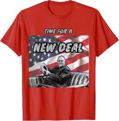Time for a New Deal FDR T-Shirt Hoodie - Picture 12 of 12