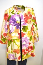 3 Sisters Jacket Duster S,m Women's Long Tunic Dressy Coat Usa 1978 3s715