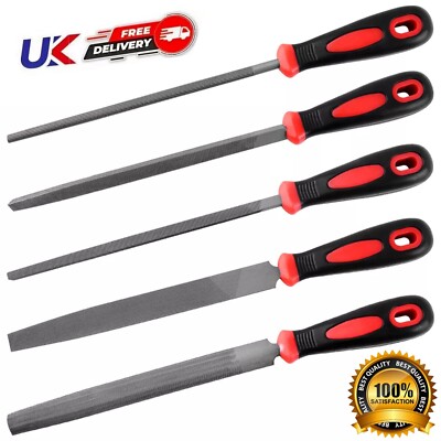 5 Stck. 8 Zoll 200 mm Soft Grip verschiedene Ingenieure Metallfeilen-Set Schwerlast-Set UK