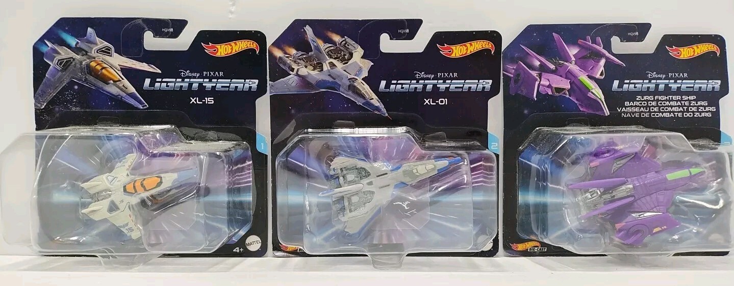 2022 Hot Wheels DISNEY PIXAR XL-15, XL-01, Zurg. Buzz Lightyear die cast set NEW