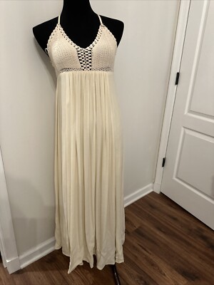 Lulus Maxi Off White Beach Dress Size S