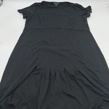 J. Jill Wearever Jersey Knit Pullover Shirt Dress SZ S Black Short Sleeve