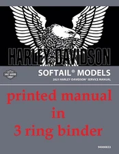 Printed Service Repair Work Shop Manual 2021 Harley Davidson Softail Models