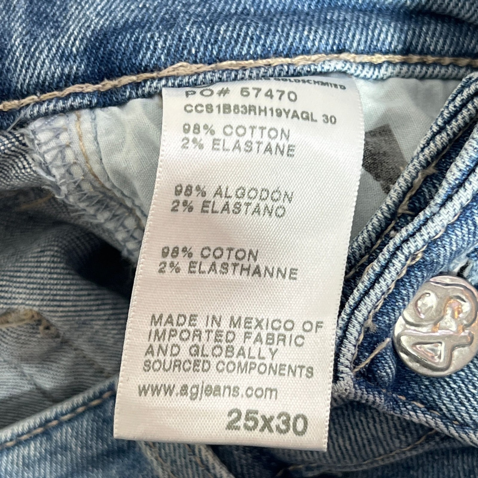 AG Adriano Goldschmied Farrah Boot Crop High Rise Jeans 25x30 thumbnail 4