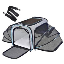 Expandable Pet Carrier Bag Soft Sided Cat Dog Travel Bag Breathable Mesh 6 Color