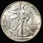 1942 Walking Liberty Silver Half Dollar Philadelphia Mint AU/UNC