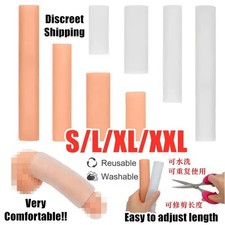 Male Penis Extender Stretcher Vacuum Enhancer Enlarger Soft Silicone Sleeve NEW