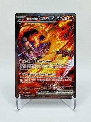 Pokémon TCG Team Rocket's Moltres ex 229/182 SIR - Destined Rivals Stamp (2025)