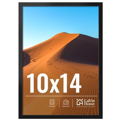 LaVie Home 10x14 Picture Frame for Wall Display, Black 10x14, 