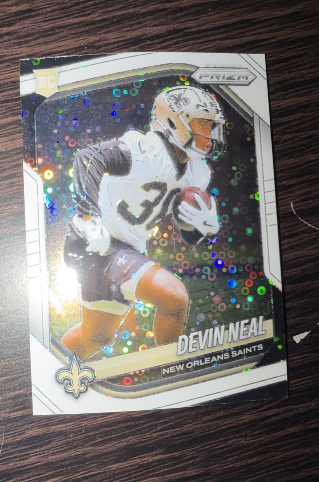 2025 Panini Prizm - Rookies Devin Neal #393 White Disco Prizm (RC)