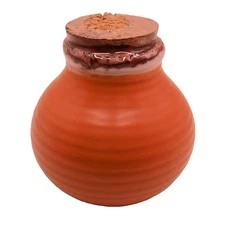 Indian Earth Original Bronzer Makeup Powder w Applicator Puff 5g in Ceramic Jar