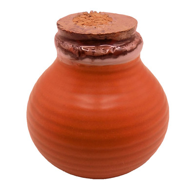 Indian Earth Original Bronzer Makeup Powder w Applicator Puff 5g in Ceramic Jar