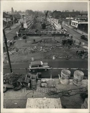 1959 Press Photo Construction on the Flyover at Chiswick - KSB54591