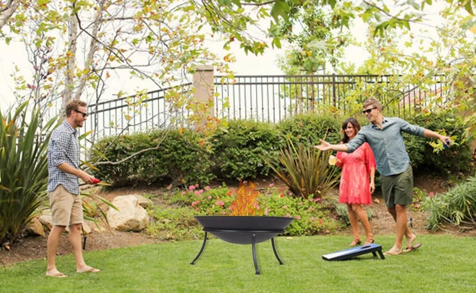 BRACIERE NUOVO LINEA VERA elegante braciere in acciaio nero (57 cm) - Immagine 4 di 4