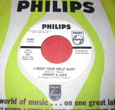 JOHNNY & JAKE I Need Your Help Baby/It's A Mess 45 Philips WLP Northern Soul NM-