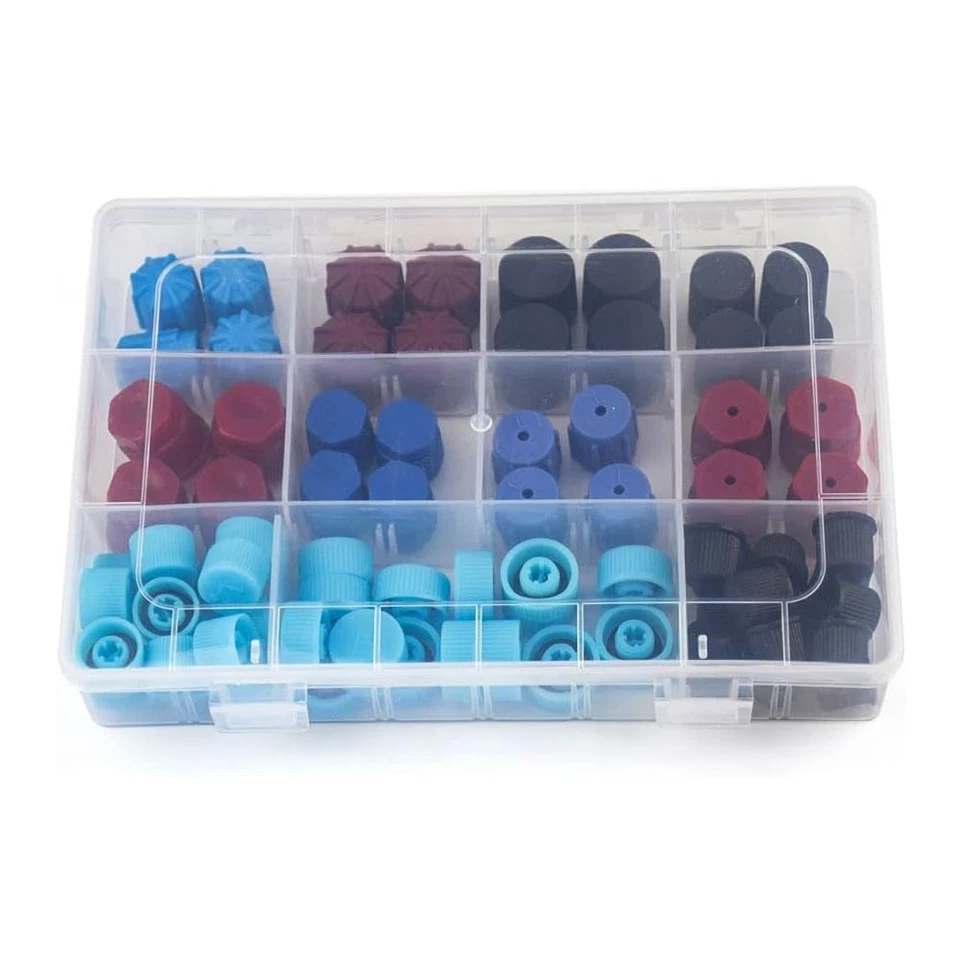 77 шт/комплект автомобильный кондиционер R134A R12 высокий низкий боковой клапан сердечник/сервисный порт пылезащитная крышка H2P5 - Изображение 2 из 4