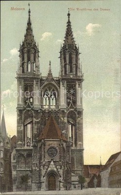 Meissen Elbe Sachsen Westtuerme des Doms
