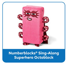 Numberblocks Plush 8, Sing-Along Superhero Octoblock Plush
