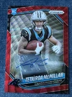 2025 Prizm Tetairoa McMillan Rookie Red Wave Auto /149 carolina Panthers
