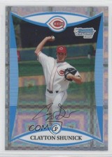 2008 Bowman Draft Prospects Chrome X-Fractor 191/199 Clayton Shunick #BDPP39 0b5