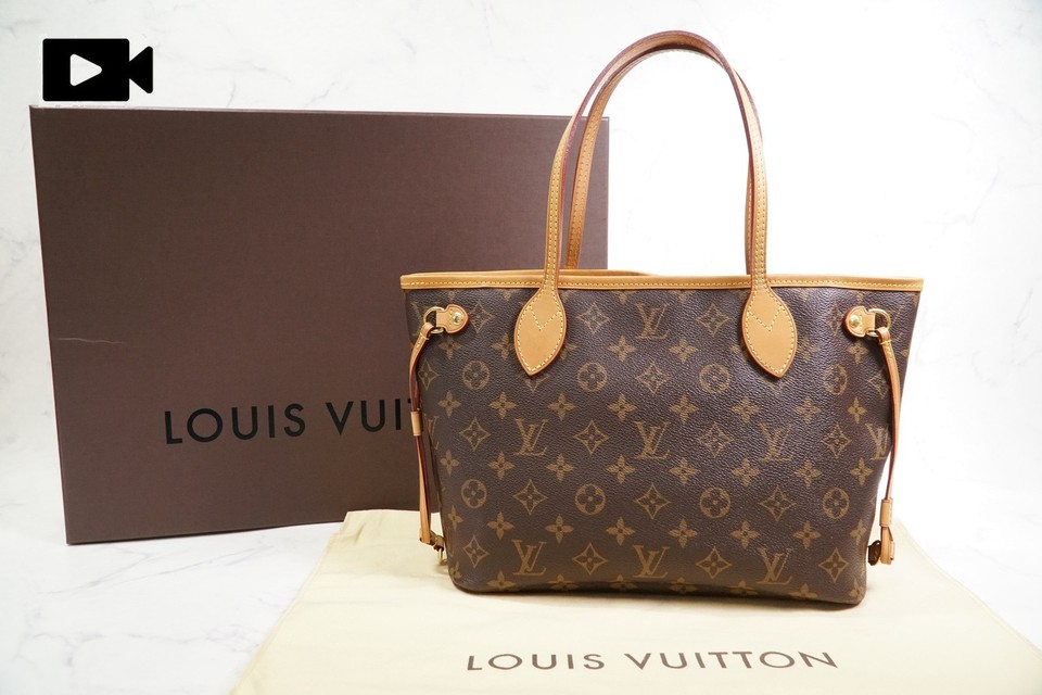 [EXCELLENT] LOUIS VUITTON Monogram Neverfull PM Tote Bag Brown AR1170 w/ Box