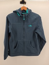 The North Face Fleece-Lined Hooded Full Zip Jacket Blue Women s Sz M Medium